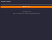 Tablet Screenshot of beetle-shop.de